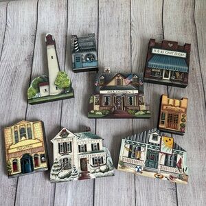 BRANDYWINE Woodcraft Shelf Sitter Houses and Lighthouse